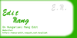 edit mang business card